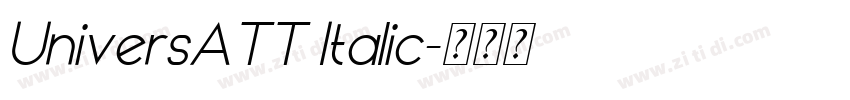 UniversATT Italic字体转换